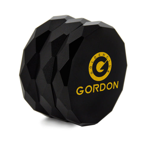 Gordon Diamond Surface Aluminum Alloy Herb Grinder, Black 50 mm Smoker Grinder, 4 Lay Easy Clean Herb Grinders